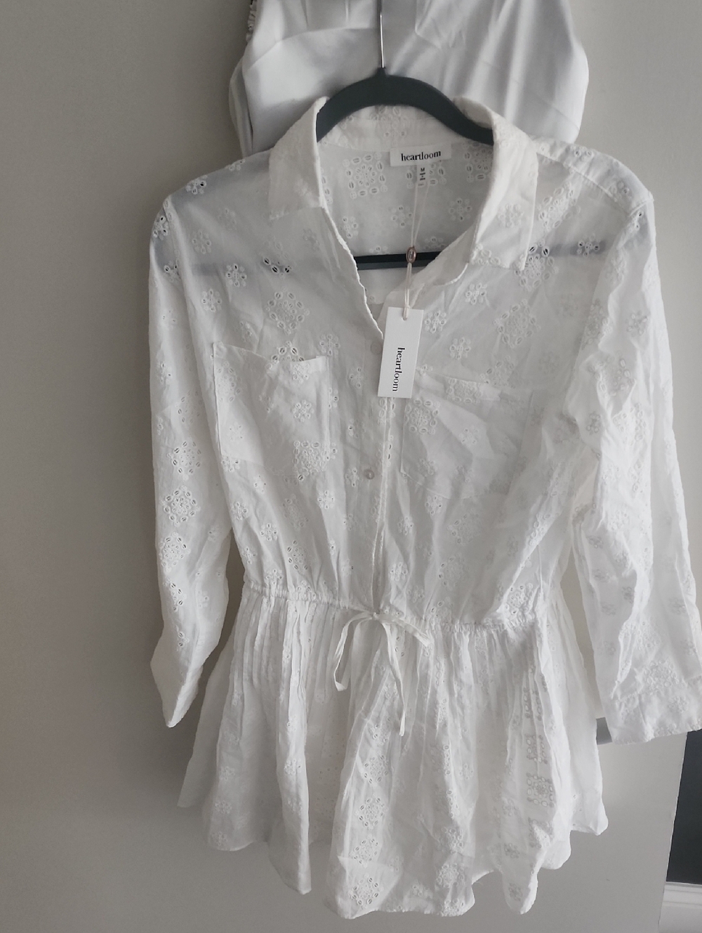 Heartloom White Eyelet Drawstring Jumper Skort